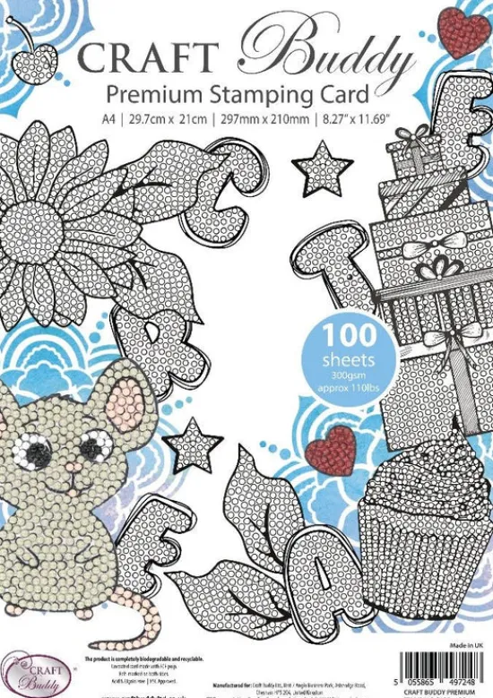 Craft Buddy 100 Sheets of A4 Premium Stamping Card - SC100 Fashion