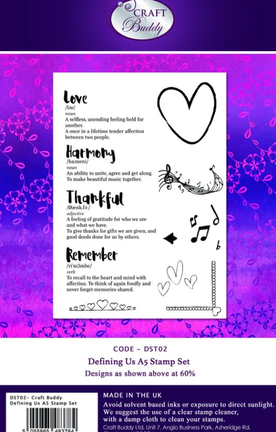 Craft Buddy A5 Premium Stamp Set - Defining Craft Best
