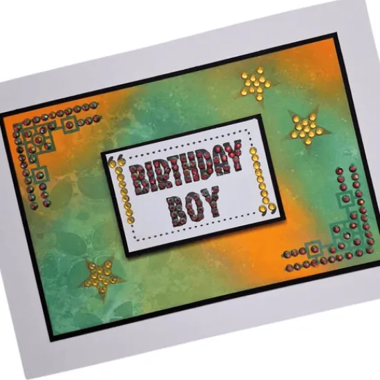 Craft Buddy All Kinds Of Birthday Greetings Crystal Art A6 Scrapbook Stamp Set New