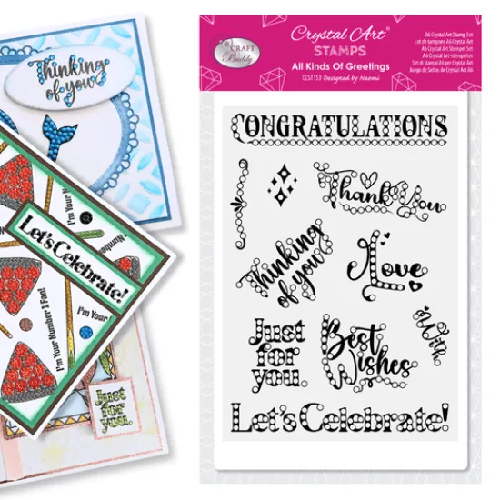 Craft Buddy "All Kinds Of Greetings” A6 Stamp Set Hot