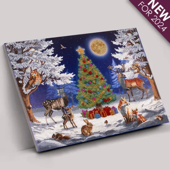 Craft Buddy "Animal Gathering" Crystal Art Canvas Kit 45cmx35cm Fashion