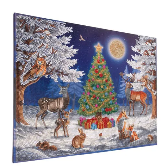 Craft Buddy "Animal Gathering" Crystal Art Canvas Kit 45cmx35cm Fashion