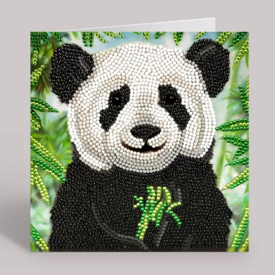 Craft Buddy "Baby Panda" Crystal Art Card 18x18cm Fashion