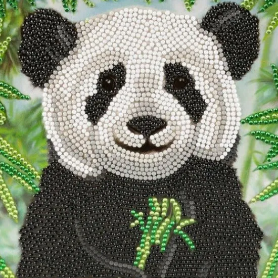 Craft Buddy "Baby Panda" Crystal Art Card 18x18cm Fashion