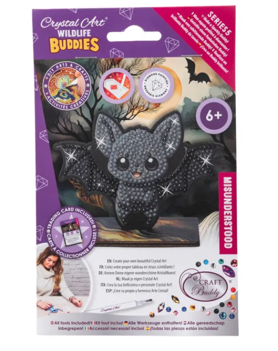 Craft Buddy Bat Crystal Art Wildlife Buddies Hot