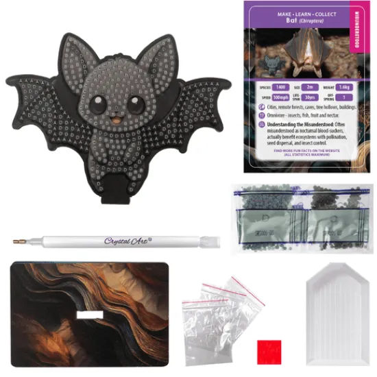 Craft Buddy Bat Crystal Art Wildlife Buddies Hot