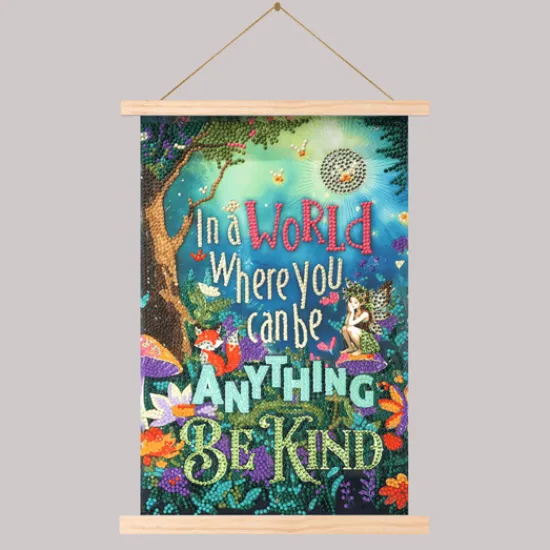 Craft Buddy Be Kind Mini Crystal Art Scroll Kit 20x30 Hot