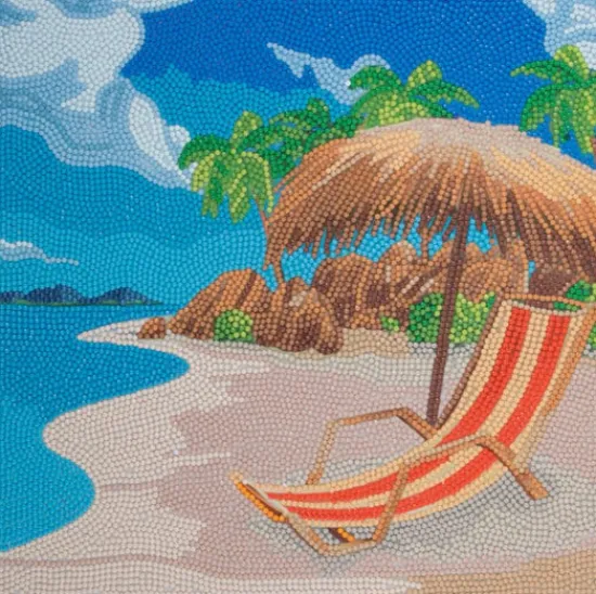 Craft Buddy “Beach Life” Crystal Art Canvas Kit 30x30cm New