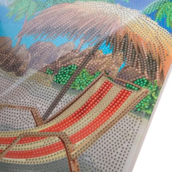 Craft Buddy “Beach Life” Crystal Art Canvas Kit 30x30cm New