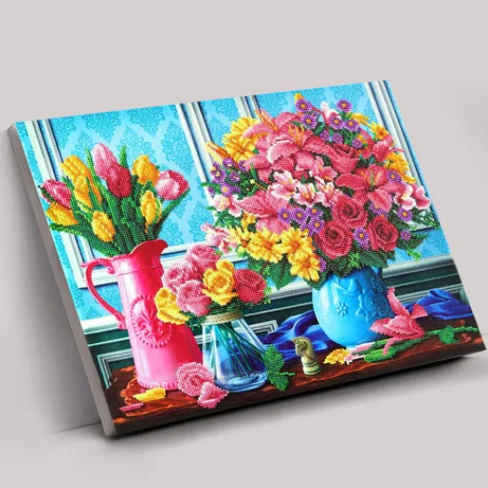 Craft Buddy "Beautiful Blooms" Crystal Art Canvas Kit 40x50cm Fashion