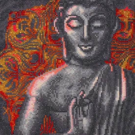 Craft Buddy "Beautiful Buddha" Crystal Art Canvas Kit 30x30cm New