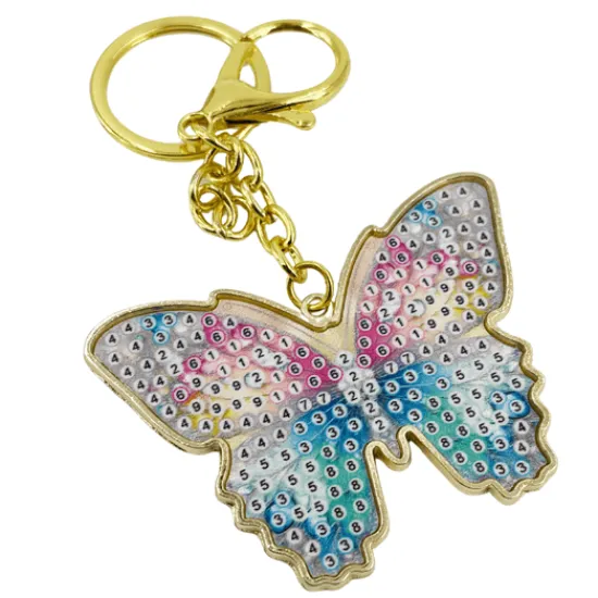 Craft Buddy Bella Butterfly Crystal Art Metal Keyring Kit Sale