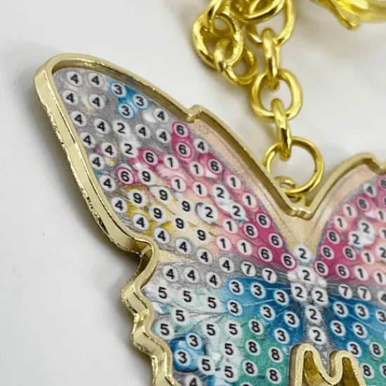 Craft Buddy Bella Butterfly Crystal Art Metal Keyring Kit Sale
