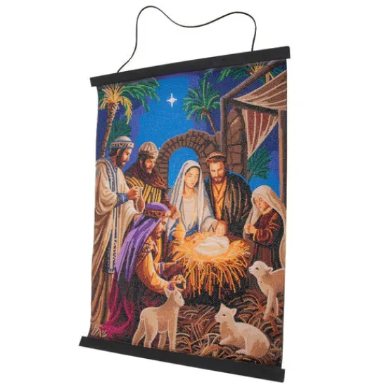 Craft Buddy "Birth Of Christ" Crystal Art Scroll Kit 40x50cm Hot
