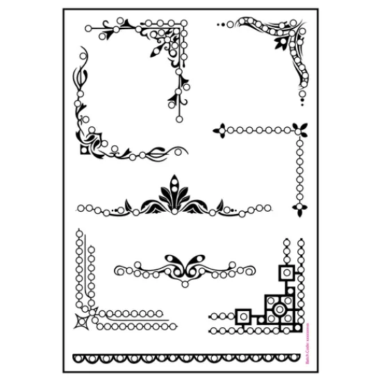Craft Buddy Borders & Frames Crystal Art A6 Scrapbook Stamp Set Best