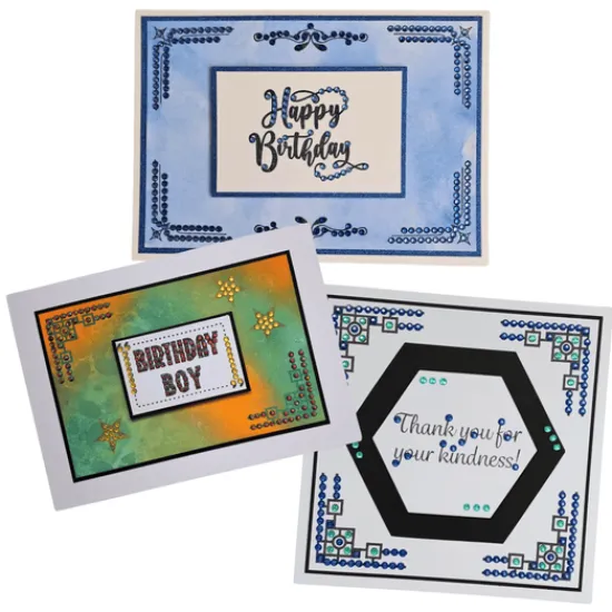 Craft Buddy Borders & Frames Crystal Art A6 Scrapbook Stamp Set Best
