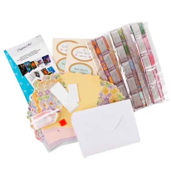 Craft Buddy "Bouquet Cards" Crystal Art Paper Crafting Kit - Set of 12 Hot