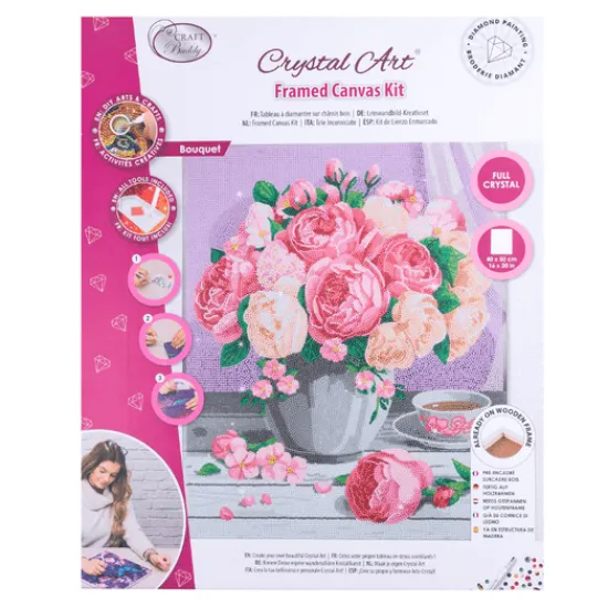 Craft Buddy Bouquet Crystal Art Canvas Kit 40x50cm Outlet