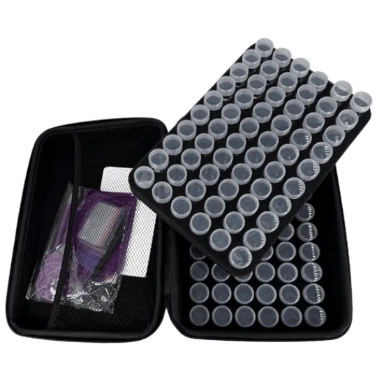 Craft Buddy Butterflies Crystal Art Storage Case - 120 Bottles New