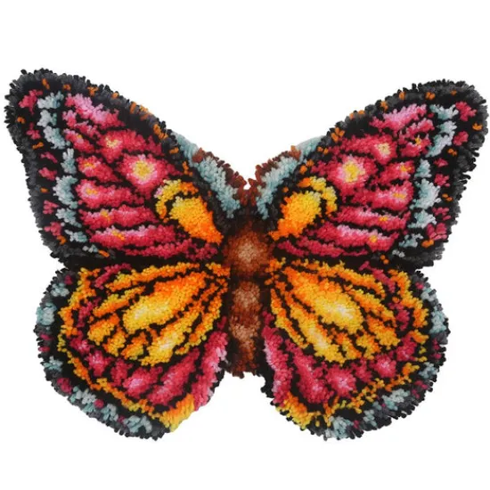 Craft Buddy "Butterfly" Latch Hook Rug 48x64cm Fashion