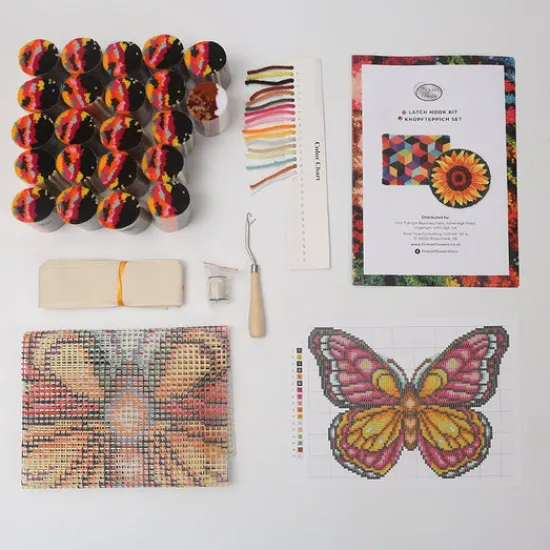 Craft Buddy "Butterfly" Latch Hook Rug 48x64cm Fashion