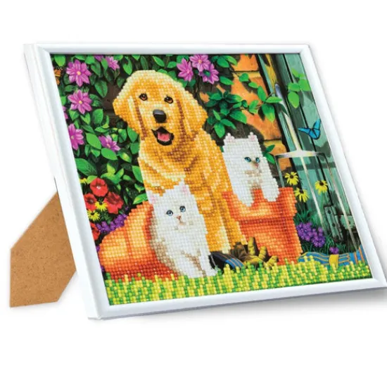 Craft Buddy "Cat & Dog" Crystal Art Framed Kit 21x25cm Discount