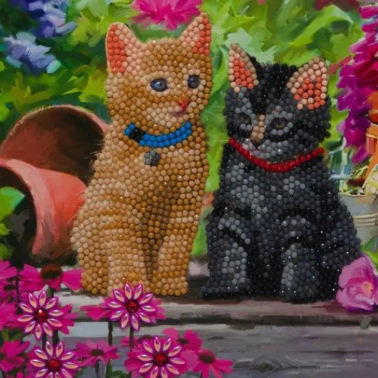 Craft Buddy "Cat Friends" Crystal Art Card Kit Discount