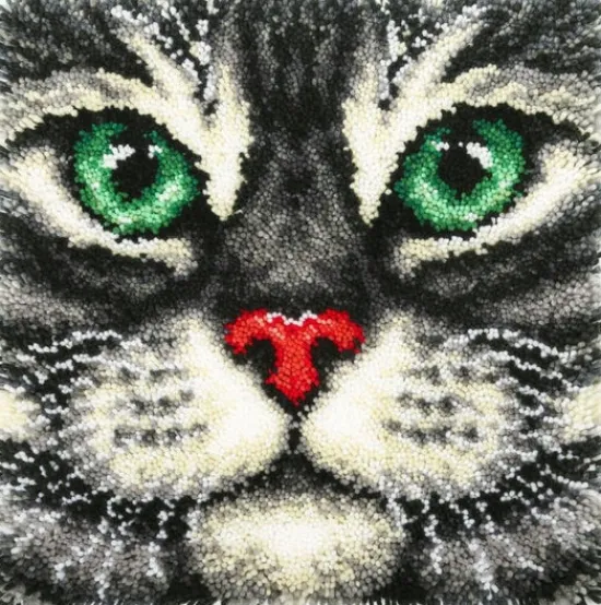 Craft Buddy "Cat" Latch Hook Rug Kit 53.5*53.5cm Sale