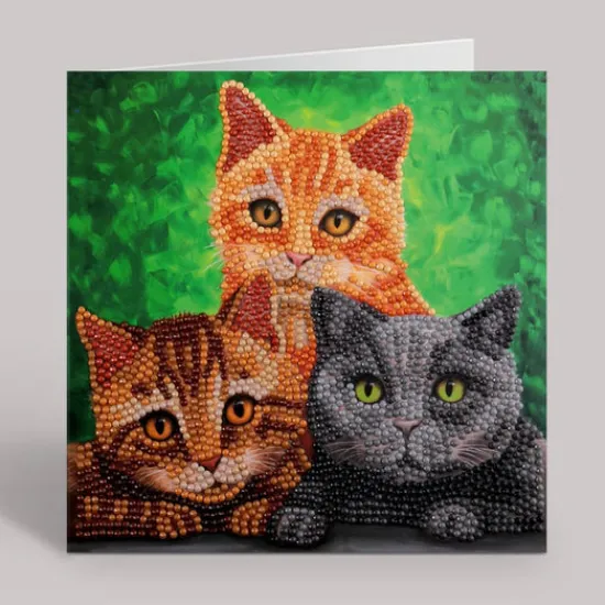 Craft Buddy "Cat Portrait" by Rachel Froud Crystal Art Card Discount