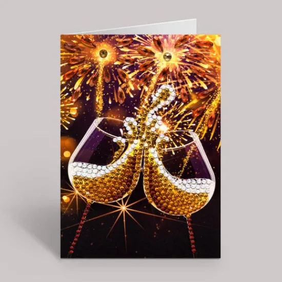 Craft Buddy "Champagne Celebration" Crystal Art Card 10x15cm New