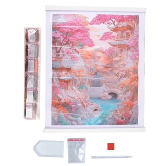 Craft Buddy "Cherry Blossom" Crystal Art Scroll Kit Fashion