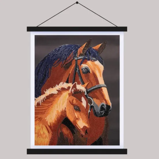 Craft Buddy "Chestnut Mares" Crystal Art Scroll Kit 35x45cm Fashion