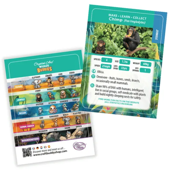 Craft Buddy Chimp Crystal Art Wildlife Buddies Sale