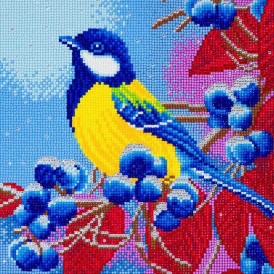 Craft Buddy "Christmas Bird" Crystal Art Canvas Kit 30x30cm Best