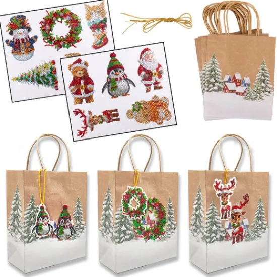 Craft Buddy "Christmas" Gift Bag & Tag Crystal Art Set Discount