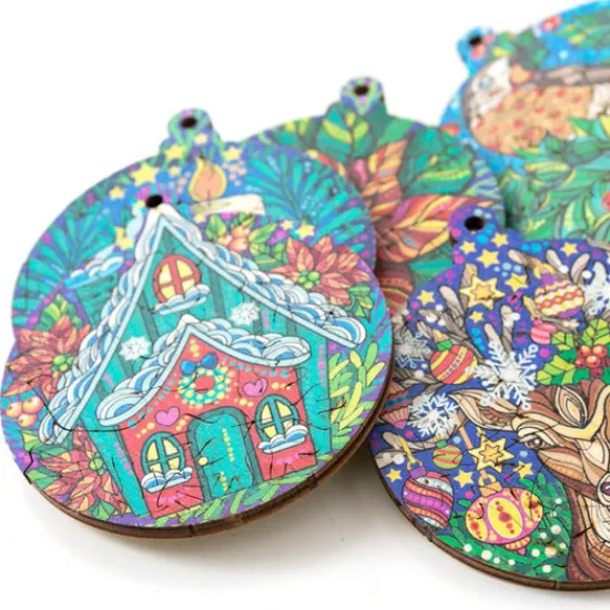 Craft Buddy "Christmas" Laser Cut Puzzle Baubles kit Sale