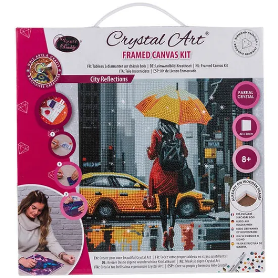 Craft Buddy “City Reflections” Crystal Art Canvas Kit 30x30cm Discount