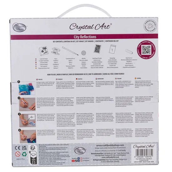 Craft Buddy “City Reflections” Crystal Art Canvas Kit 30x30cm Discount