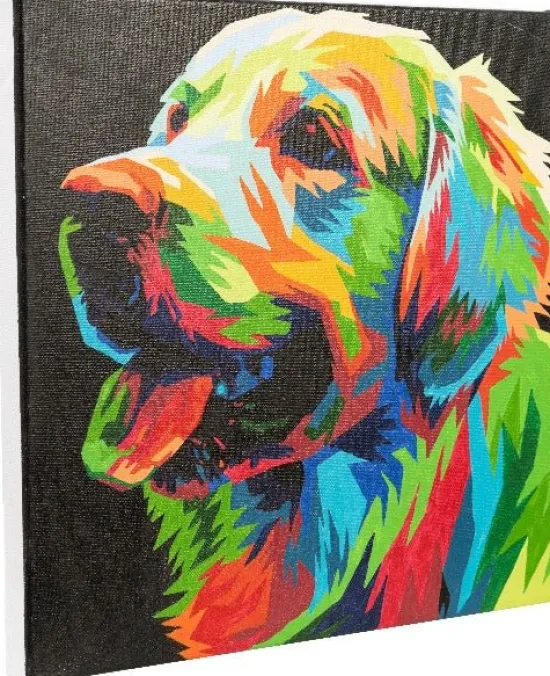 Craft Buddy "Colourful Pup" Paint By Numb3rs Kit 30x30cm Sale