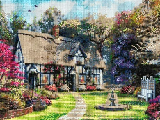 Craft Buddy "Country Cottage" Crystal Art Canvas Kit 40x50 cm Best