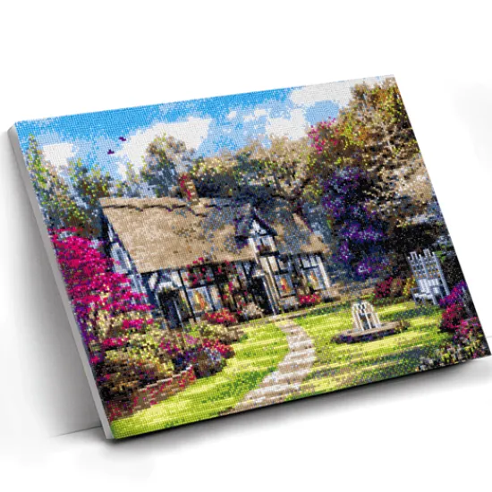 Craft Buddy "Country Cottage" Crystal Art Canvas Kit 40x50 cm Best
