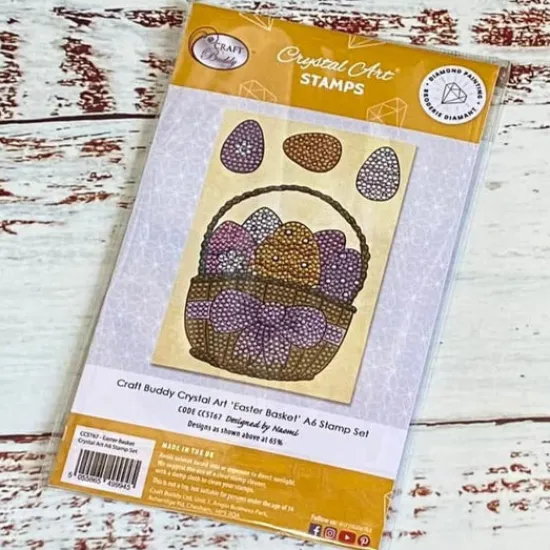 Craft Buddy Crystal Art Easter Basket A6 stamp set New