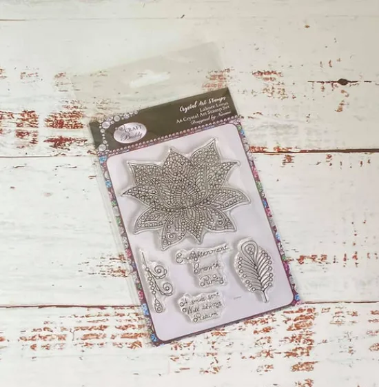 Craft Buddy Crystal Art Lahore Lotus A6 Stamp set Discount