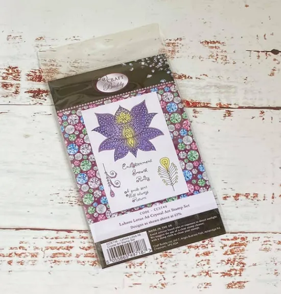 Craft Buddy Crystal Art Lahore Lotus A6 Stamp set Discount