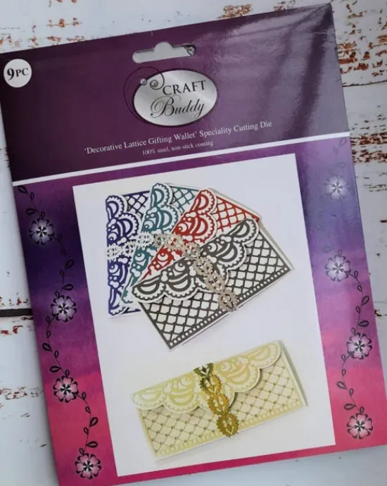 Craft Buddy Decorative Lattice Gifting Wallet Die Set Clearance