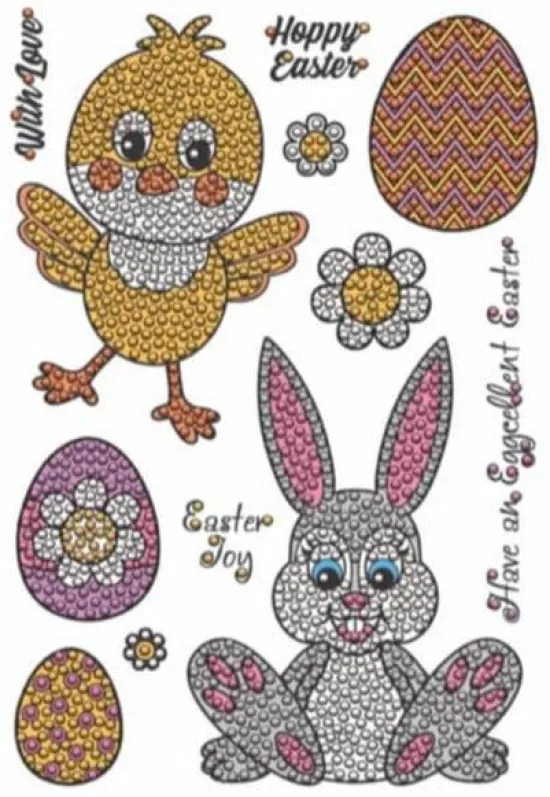 Craft Buddy Easter Party, Crystal Art A5 Stamp Set Sale