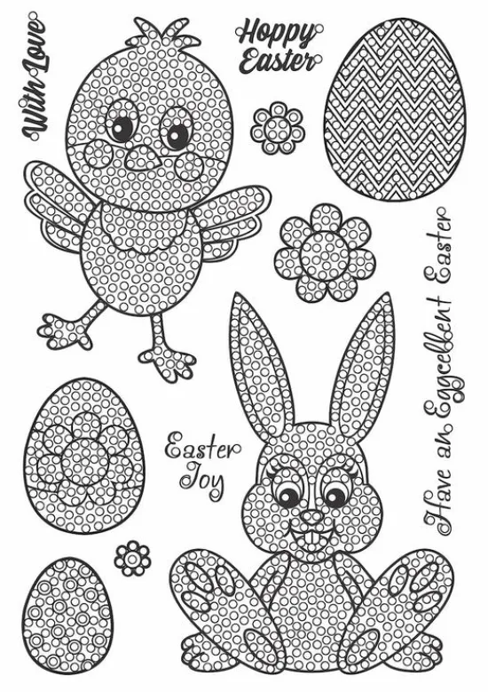 Craft Buddy Easter Party, Crystal Art A5 Stamp Set Sale