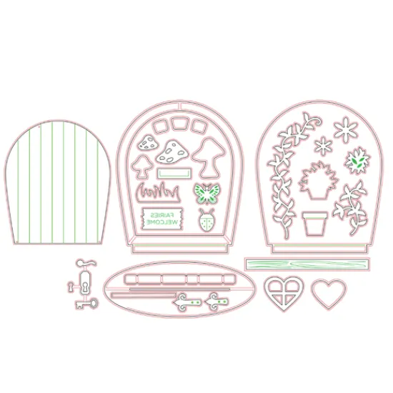Craft Buddy “Fantasy Fairy Door” Die Set 30 x Piece Sale