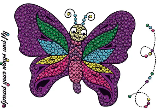Craft Buddy Flutteryby Butterfly Crystal Art A6 Stamp Set Fashion