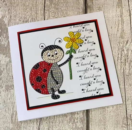 Craft Buddy Love Bug Ladybird Crystal Art A6 Stamp Set Online